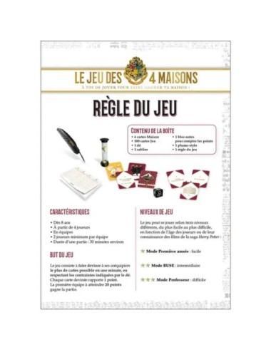 HP jeu des 4 maisons