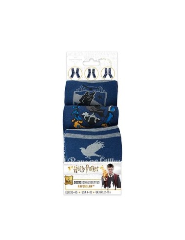 Lot 3 paires de Chaussettes Serdaigle - Du 35 au 45 - Harry Potter
