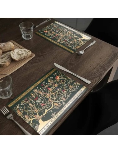 Lot de 4 Set de table Famille Black