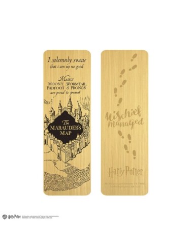 MARQUE-PAGE METAL - CARTE DU MARAUDEUR- HARRY POTTER