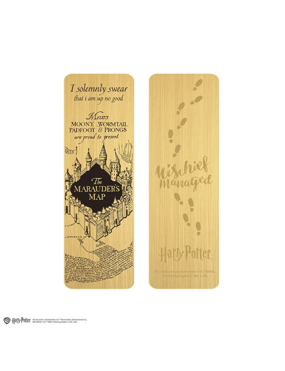 MARQUE-PAGE METAL - CARTE DU MARAUDEUR- HARRY POTTER