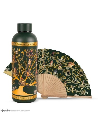 Pack bouteille isotherme et éventail Famille Black