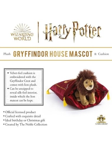 Peluche et coussin de la Maison de Gryffondor - Harry Potter