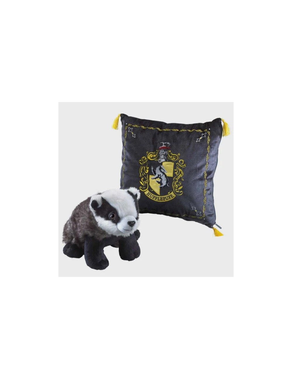Peluche et coussin de la Maison de Poufsouffle - Harry Potter