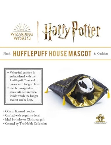 Peluche et coussin de la Maison de Poufsouffle - Harry Potter