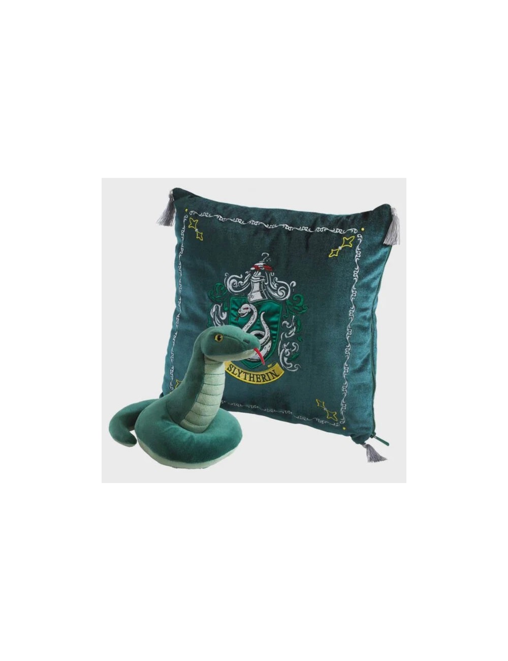 Peluche et coussin de la Maison de Serpentard - Harry Potter