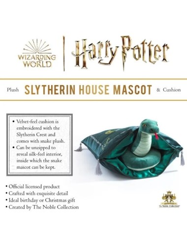 Peluche et coussin de la Maison de Serpentard - Harry Potter
