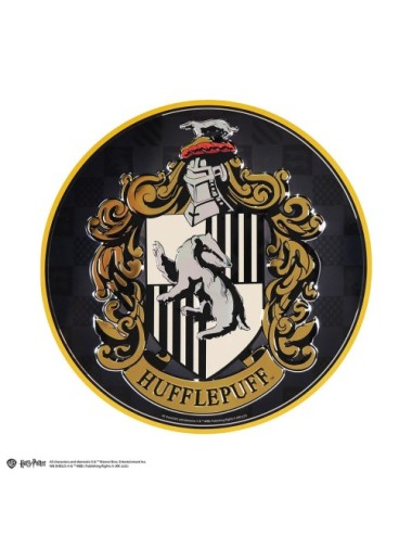 Plaque ronde en aluminium  Poufsouffle - Harry Potter