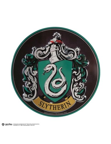 Plaque ronde en aluminium Serpentard - Harry Potter