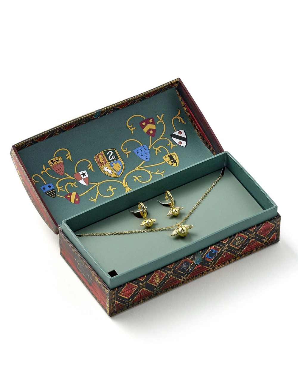 Boîte cadeau boucles d’oreilles et collier Quidditch
