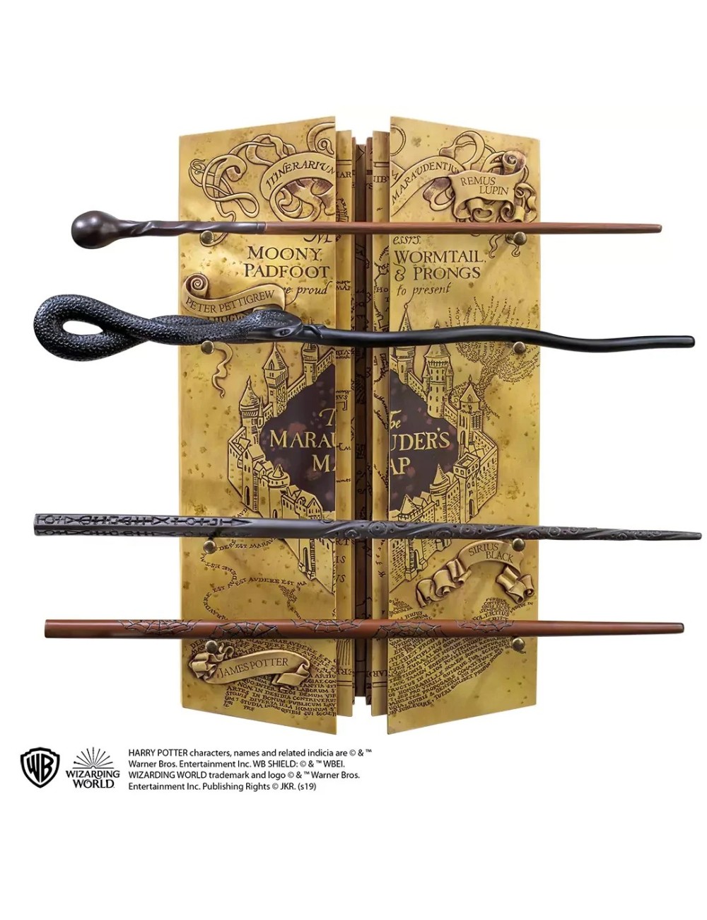 Présentoir 4 baguettes La Carte Du Maraudeur - Harry Potter