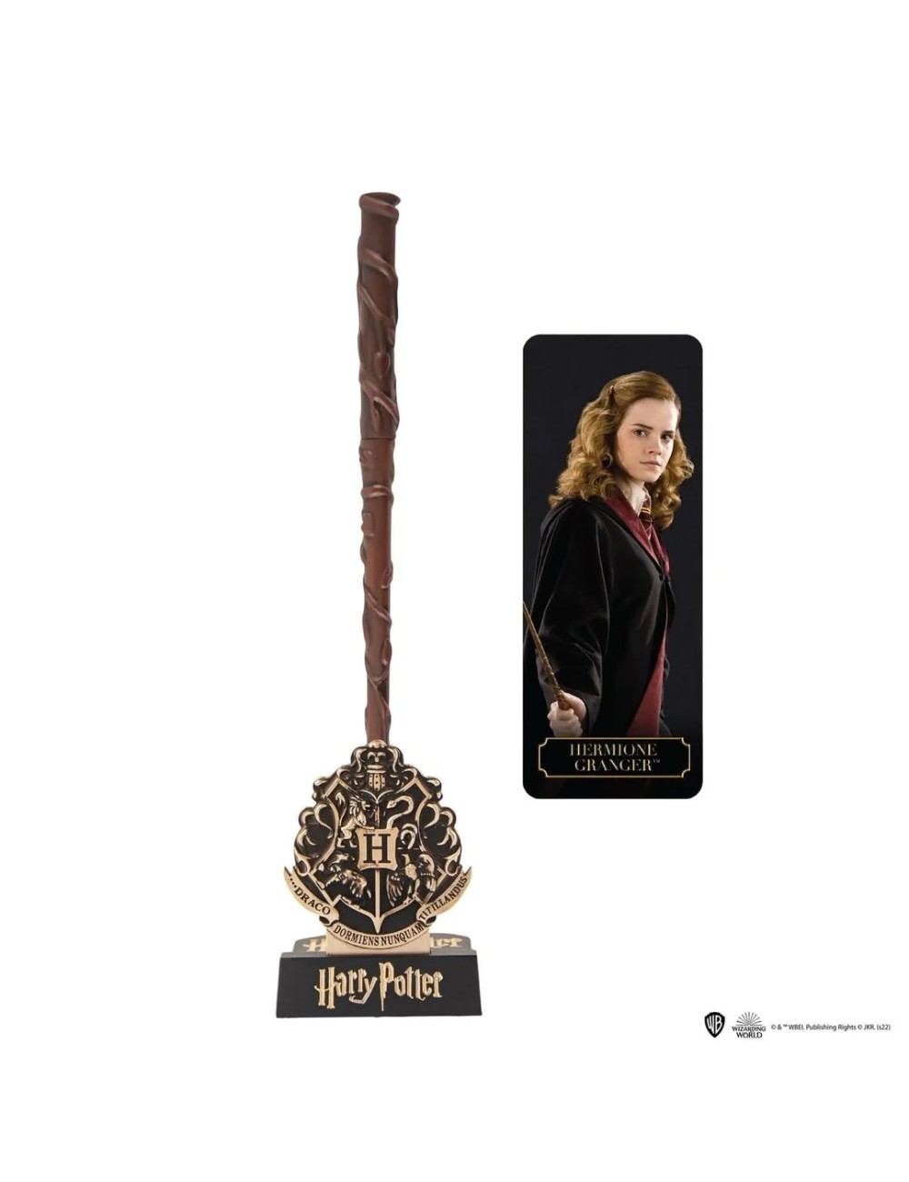 Stylo baguette Hermione Granger et support - Harry Potter