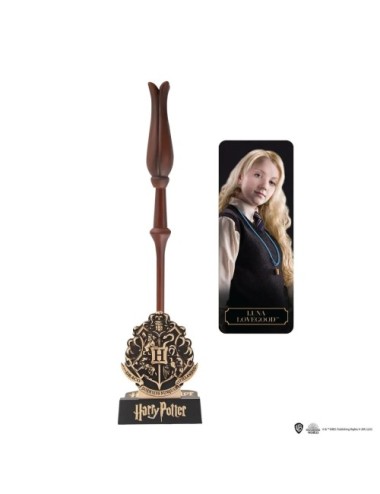 Stylo baguette Luna Lovegood et support - Harry Potter