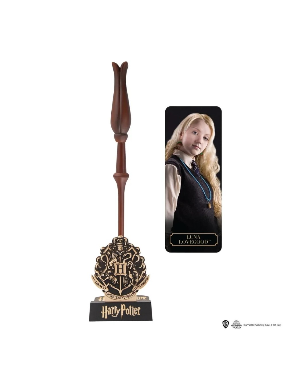 Stylo baguette Luna Lovegood et support - Harry Potter