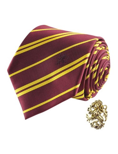 Cravate Deluxe Gryffondor avec pin’s - Harry Potter