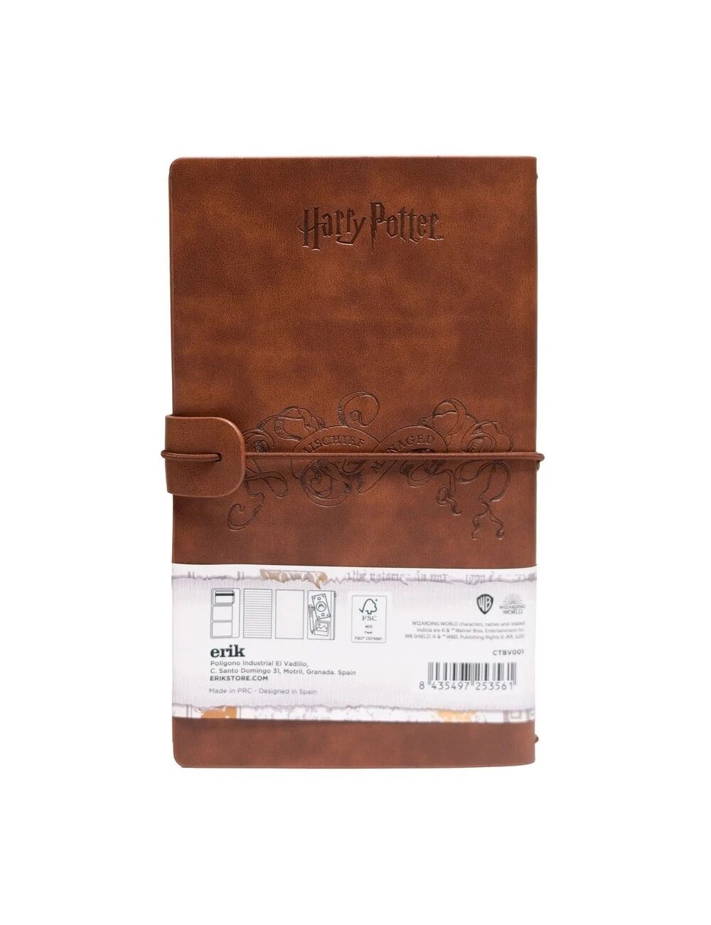 Cahier de voyage de la carte du Maraudeur Harry Potter