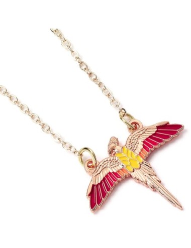 COLLIER FUMSECK PLAQUE OR ROSE - HARRY POTTER
