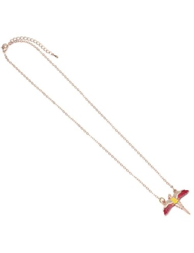 COLLIER FUMSECK PLAQUE OR ROSE - HARRY POTTER