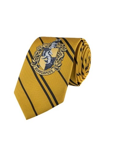 Cravate Poufsouffle - Logo tissé - Harry Potter
