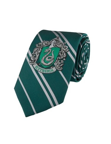 Cravate Serpentard - Logo tissé - Harry Potter