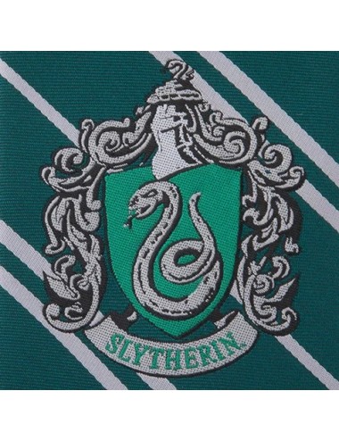 Cravate Serpentard - Logo tissé - Harry Potter