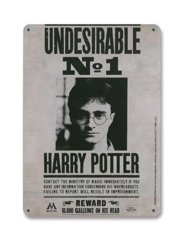 Harry Potter Panneau métal Undiserable