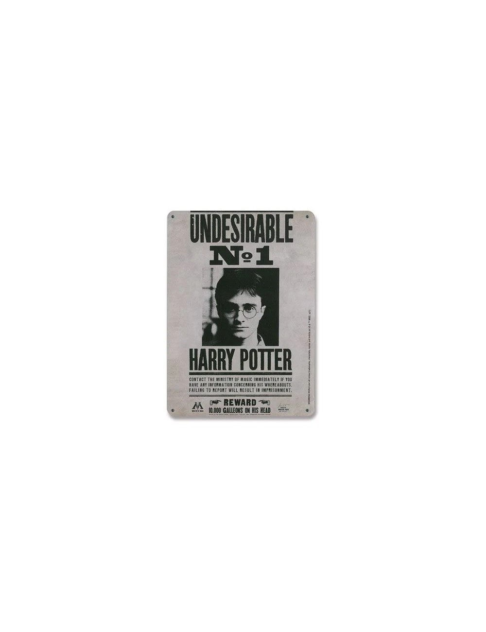Harry Potter Panneau métal Undiserable