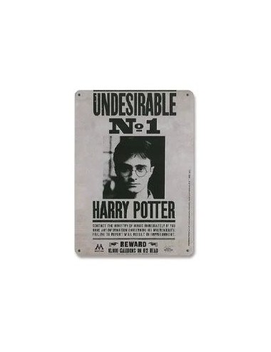 Harry Potter Panneau métal Undiserable